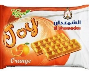 El Shamadan Joy Wafer Biscuits Filled with Orange Cream - Vegan 3 per pack