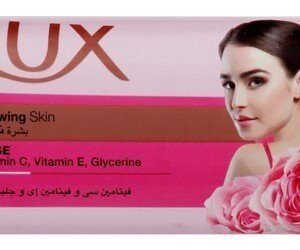 Lux Glowing Skin Soap Bars Rose Scent with Glycerine  Vitamins C & E 115 gr