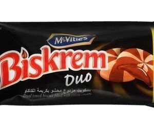 McVitie s Biskrem Duo Biscuits Filled with Cocoa Cream (3+1 Free) - alcohol free  pork derivatives free 30 gr