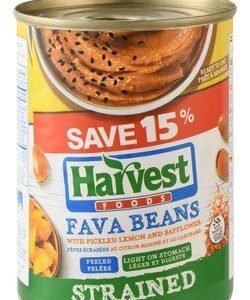 Harvest Foods Peeled & Strained Fava Beans with Pickled Lemon & Safflower (15% Off) - preservatives free 400 gr