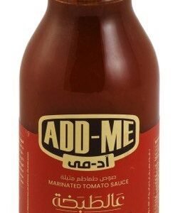 Add-Me Tomato Sauce with Onion  Garlic & Black Pepper - no added preservatives  no added artificial colors 375 gr