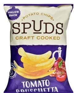 Spuds Craft Cooked Tomato Bruschetta Potato Chips - artificial colors free  preservatives free 66 gr