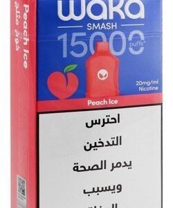 Waka Smash 15000 Puffs Rechargeable Disposable Vape Peach Ice Flavor (20mg/ml) 1 pcs