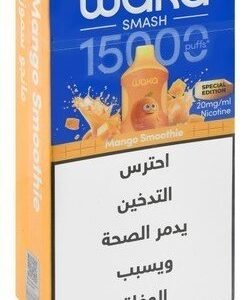 Waka Smash 15000 Puffs Rechargeable Disposable Vape Mango Smoothie Flavor (20mg/ml) 1 pcs