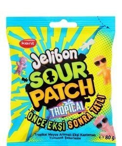 Kent Jelibon Sour Patch Jelly Candies Tropical Fruit Flavor 80 gr