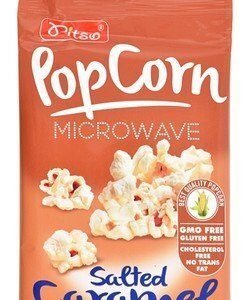 Pitso Microwave Salted Caramel Popcorn - GMO free  gluten free  cholesterol free 100 gr