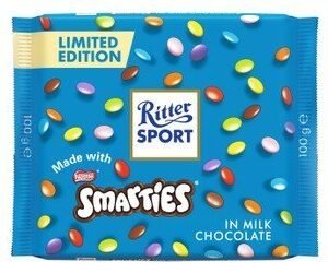 Ritter Sport Limited Edition Milk Chocolate Slab with Smarties