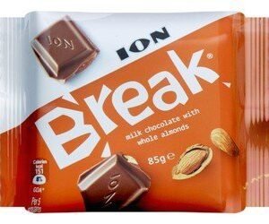 Ion Break Milk Chocolate Slab with Whole Almonds 85 gr