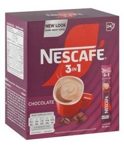 Nescaf 3in1 Instant Chocolate Coffee Sticks 24 x 18 gr