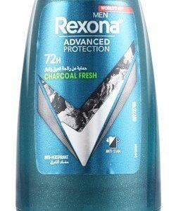 Rexona Advanced Protection 72H Antiperspirant & Anti-Stain Roll-On Deodorant Charcoal Fresh Scent for Men - alcohol free 50 ml