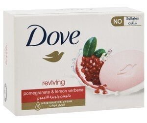 Dove Reviving Soap Bar Pomegranate & Lemon Verbena Scent with Moisturizing Cream - sulfate free