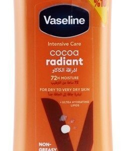 Vaseline Intensive Care Cocoa Radiant Non-Greasy 72H Moisturizing & Hydrating Body Lotion with Lipids for Dry to Very Dry Skin (10% Off)