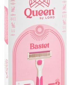 Queen by Lord Bastet White & Pink 3 Blade Razor with Cartridges for Women