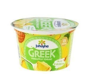 Juhayna Low Fat 12g Protein Pineapple Greek Yogurt - preservatives free  gluten free  artificial sweeteners free 180 gr