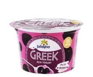Juhayna Low Fat 12g Protein Acai Greek Yogurt - preservatives free  gluten free  artificial sweeteners free 180 gr