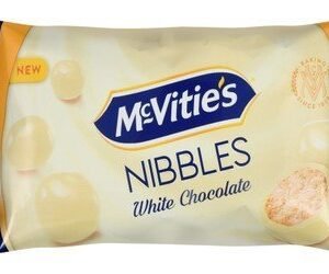 McVitie s Nibbles White Chocolate Coated Biscuit Balls - pork derivatives free