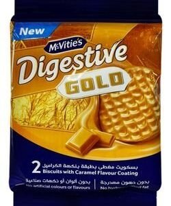 McVitie s Digestive Gold Caramel Coated Biscuits - hydrogenated fat free  artificial colors free  artificial flavors free