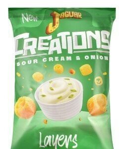 Jaguar Creations Layers Sour Cream & Onion Corn Chips 45 gr