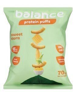 Balance Oven Baked Sweet Corn 15g Protein Puffs 70 gr