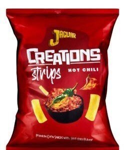 Jaguar Creations Hot Chili Corn Strips 45 gr