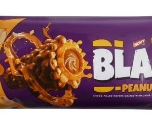 Novy Blazo Caramel & Peanuts Coated Crispy Wafer Rolls Filled with Chocolate