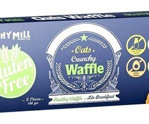 Healthy Mill Oats Crunchy Waffle (8 Pieces) - GMO free  gluten free  egg free 160 gr