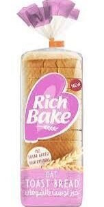 Rich Bake Oats Toast Bread - no added sugar 500 gr