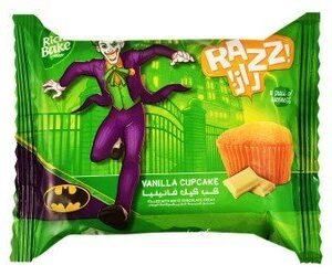 Razz Vanilla Cupcake Filled with White Chocolate Cream