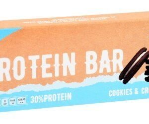 Haj Arafa 30% Protein Bar Cookies & Cream Flavor - low sugar  gluten free