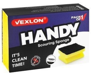 Vexlon Handy Antibacterial Green & Yellow Sponge Scourer