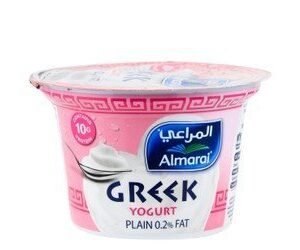 Almarai 10g Protein Plain Greek Yogurt (0.2% Fat) - no added preservatives 170 gr