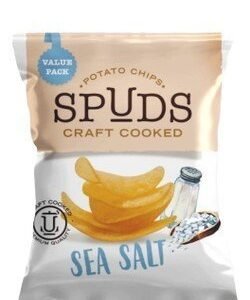 Spuds Craft Cooked Sea Salt Potato Chips - artificial colors free  preservatives free 66 gr
