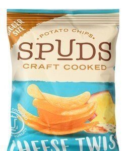 Spuds Craft Cooked Cheese Twist Potato Chips - artificial colors free  preservatives free 40 gr