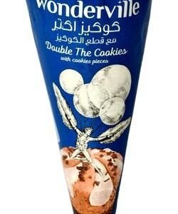Wonderville Double the Cookies with Cookies Pieces Ice Cream Cone