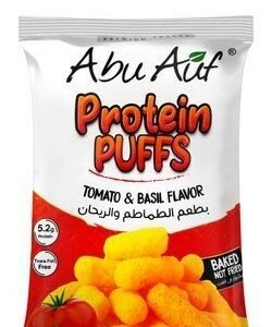 Abu Auf Baked Tomato & Basil 5.2g Protein Puffs - trans fat free 60 gr
