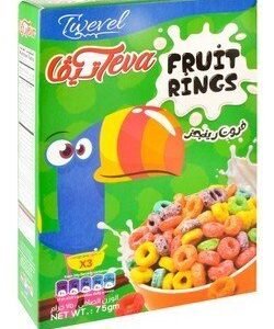 Twevel Teva Fruit Ring Cereals - pig fat free   pig derivatives free  preservatives free 75 gr