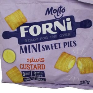 Molto Forni Frozen Mini Puff Pastry Filled with Custard (8 Pieces) - hydrogenated oils free 240 gr