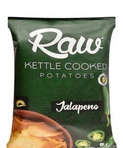 Raw Kettle Cooked Jalapeno Potato Chips - GMO free  gluten free  cholesterol free