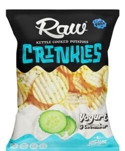 Raw Crinkles Yogurt & Cucmber Potato Chips - gluten free  trans fat free  preservatives free
