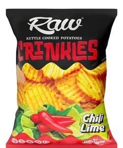Raw Crinkles Chili Lime Potato Chips - gluten free  trans fat free  preservatives free