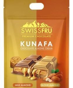 Swiss Fru Milk Chocoloate & Blond Chocolate Filled with Kunafa & Almond Cream