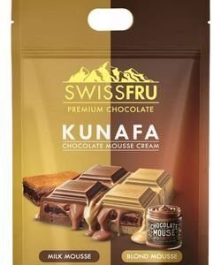 Swiss Fru Milk Chocoloate & Blond Chocolate Filled with Kunafa & Chocolate Mouse