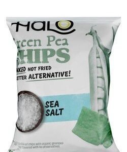 Halo Baked Green Peas Chips Sea Salt Flavor - preservatives free  artificial flavors free 50 gr