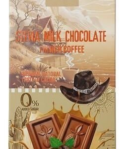 Zero Stevia Milk Chocolate with French Coffee - no added sugar  gluten free  pork derivatives free
