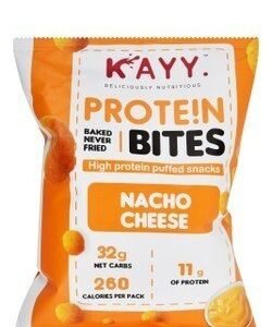 KAYY Baked 11g Nacho Cheese Protein Bites - GMO free  artificial colors free 60 gr