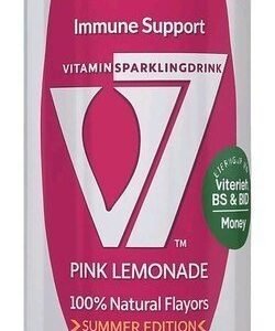 V7 Immune Support Vitamin Sparkling Drink Pink Lemonade Flavor 300 ml