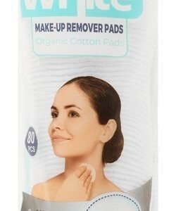 White Organic Makeup Remover Soft Cotton Pads 80 per pack