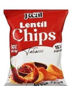 Real 8g Tabasco Lentil Chips 60 gr