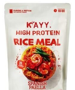 Kayy 20g Protein Instant Rice Meal Spanish Paella Flavor - preservatives free  artificial colorings free