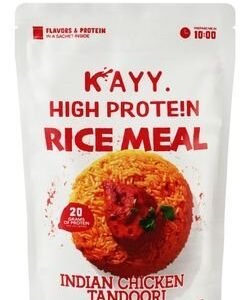 Kayy 20g Protein Instant Rice Meal Indian Chicken Tandoori Flavor - preservatives free  artificial colorings free
